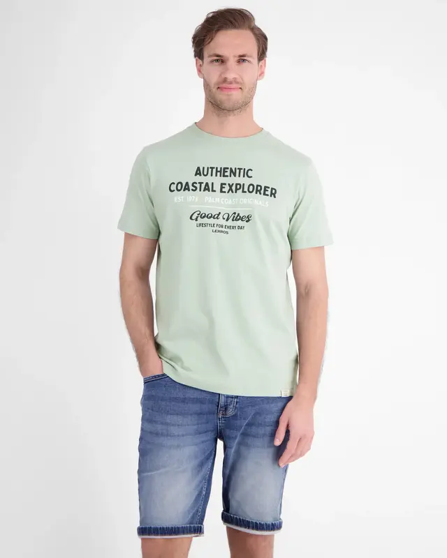 Lerros T-Shirt Summervibe Print - Bay Green