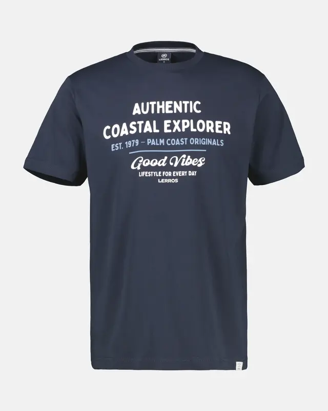 Lerros T-Shirt Summervibe Print - Classic Navy