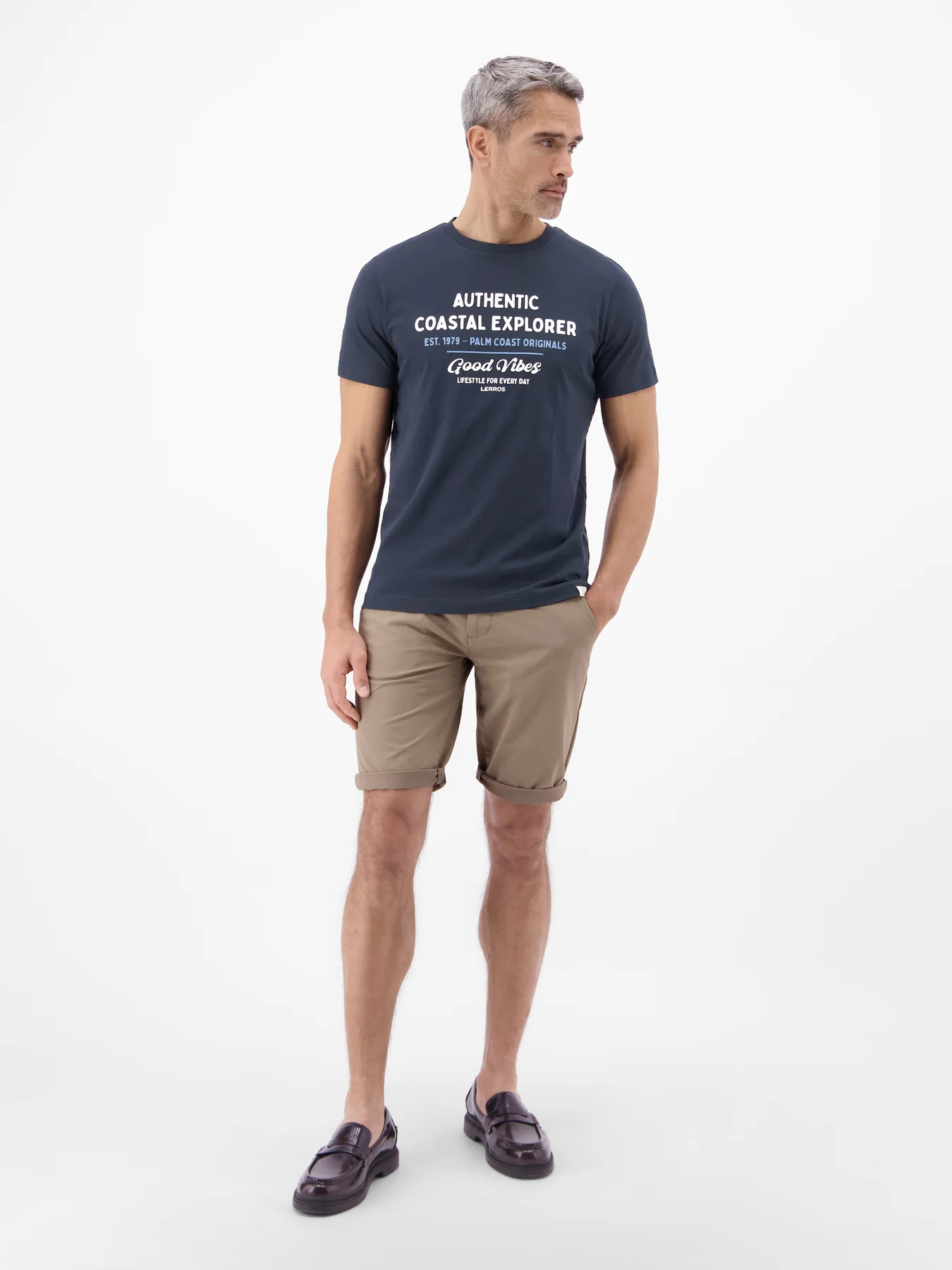 Lerros T-Shirt Summervibe Print - Classic Navy