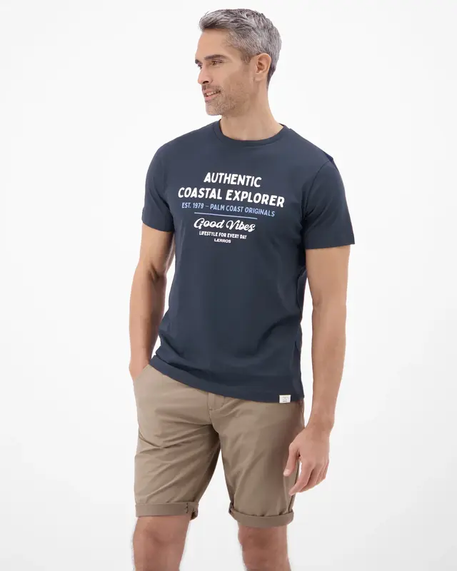 Lerros T-Shirt Summervibe Print - Classic Navy