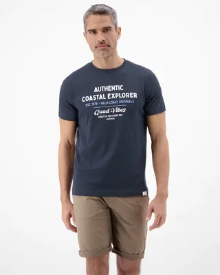 Lerros T-Shirt Summervibe Print - Classic Navy