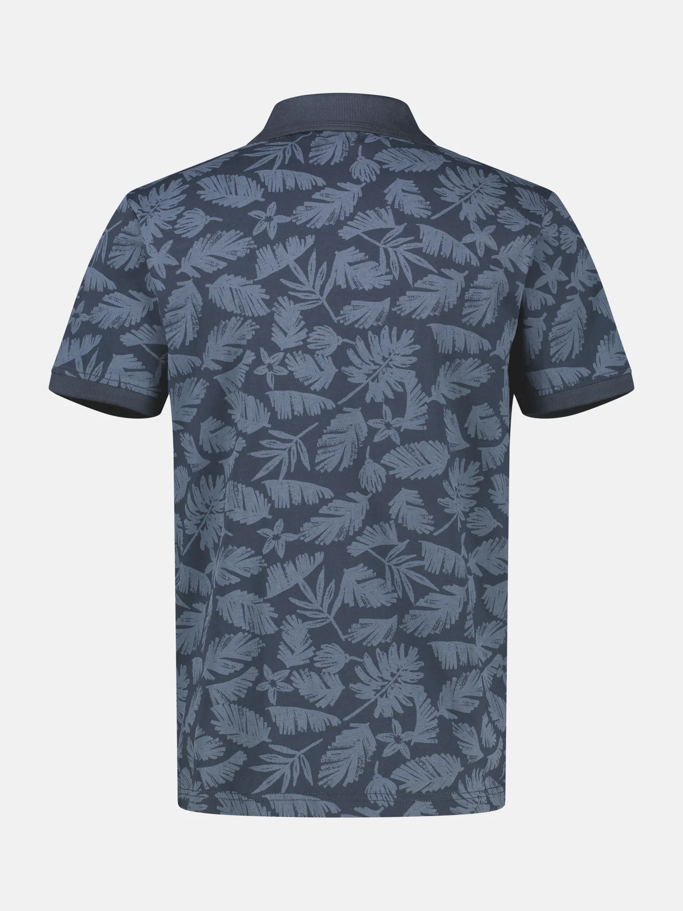 Lerros Poloshirt with Floral Print - Classic Navy