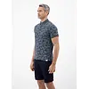 Poloshirt with Floral Print - Classic Navy