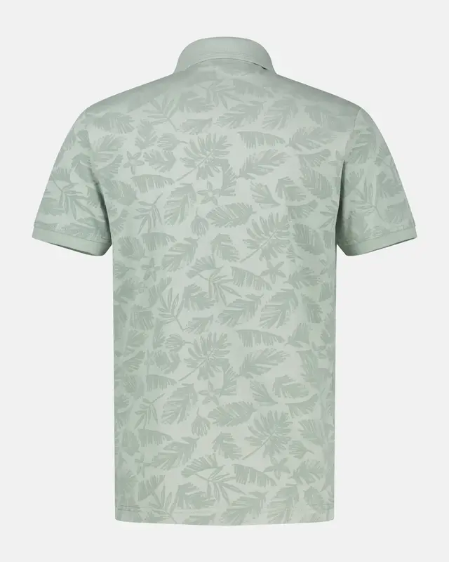 Lerros Poloshirt with Floral Print - Bay Green
