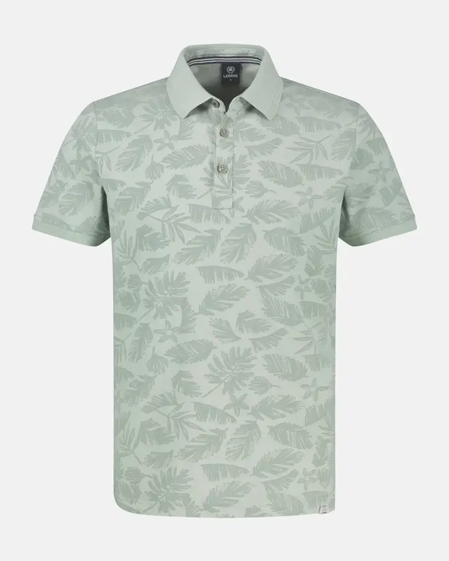 Lerros Poloshirt mit Blumenprint - Bay Green