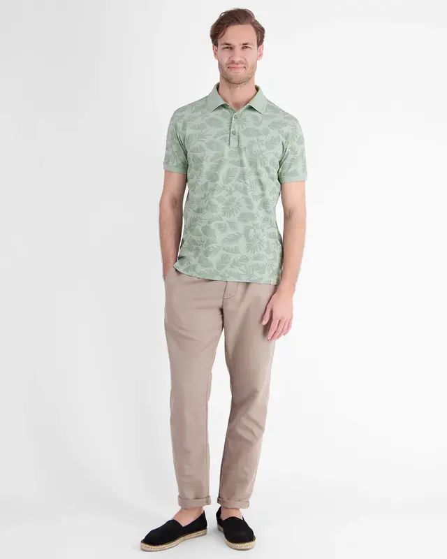 Lerros Poloshirt mit Blumenprint - Bay Green