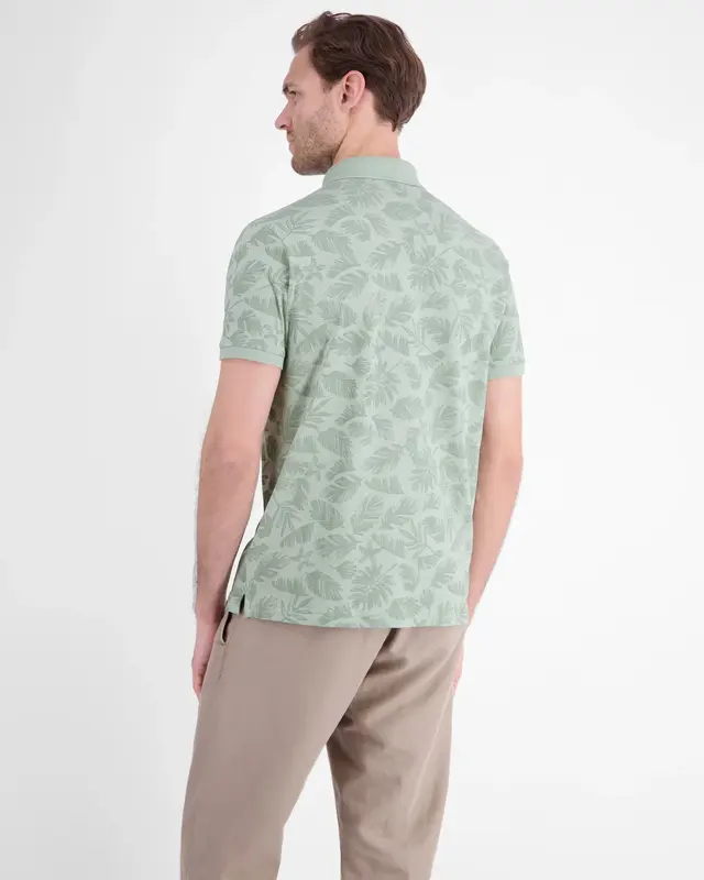 Lerros Poloshirt mit Blumenprint - Bay Green