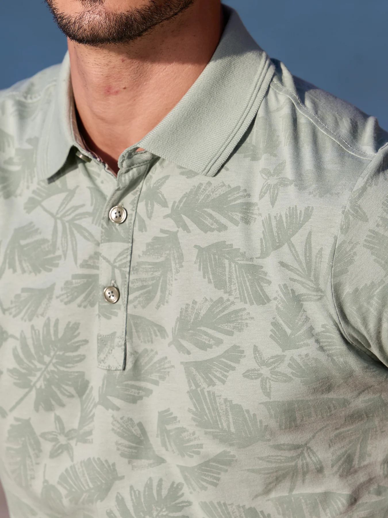 Lerros Poloshirt met Bloemenprint - Bay Green
