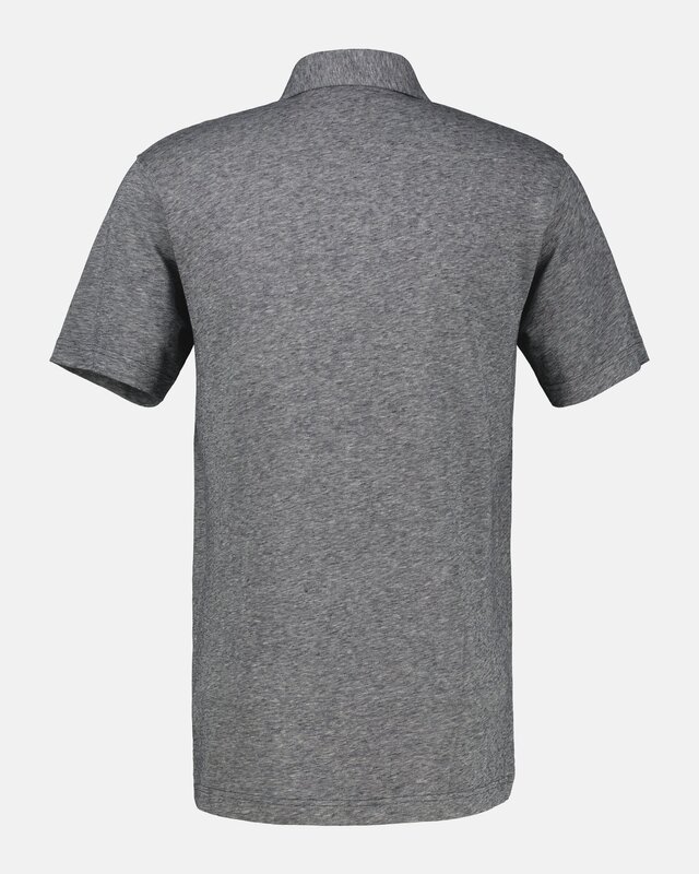 Lerros Two-Tone Poloshirt, Linen Blend - Classic Navy