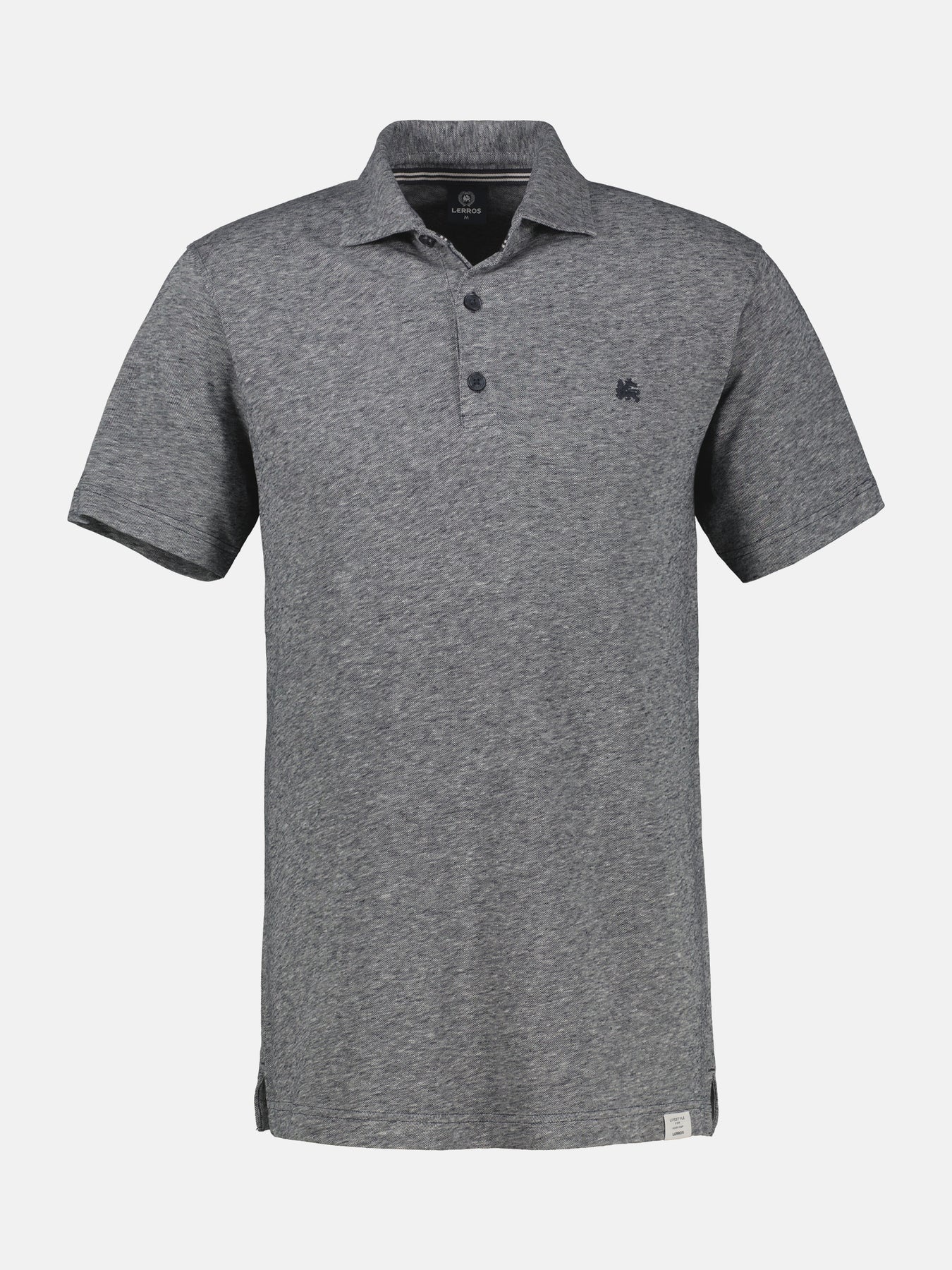 Lerros Two-Tone Poloshirt, Linnenmix - Classic Navy