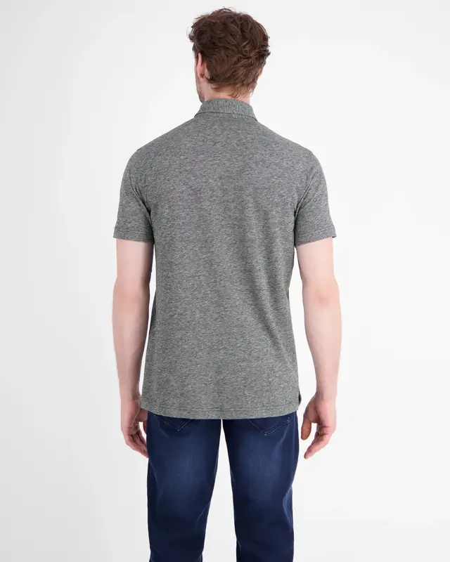 Lerros Two-Tone Poloshirt, Leinenmix - Classic Navy