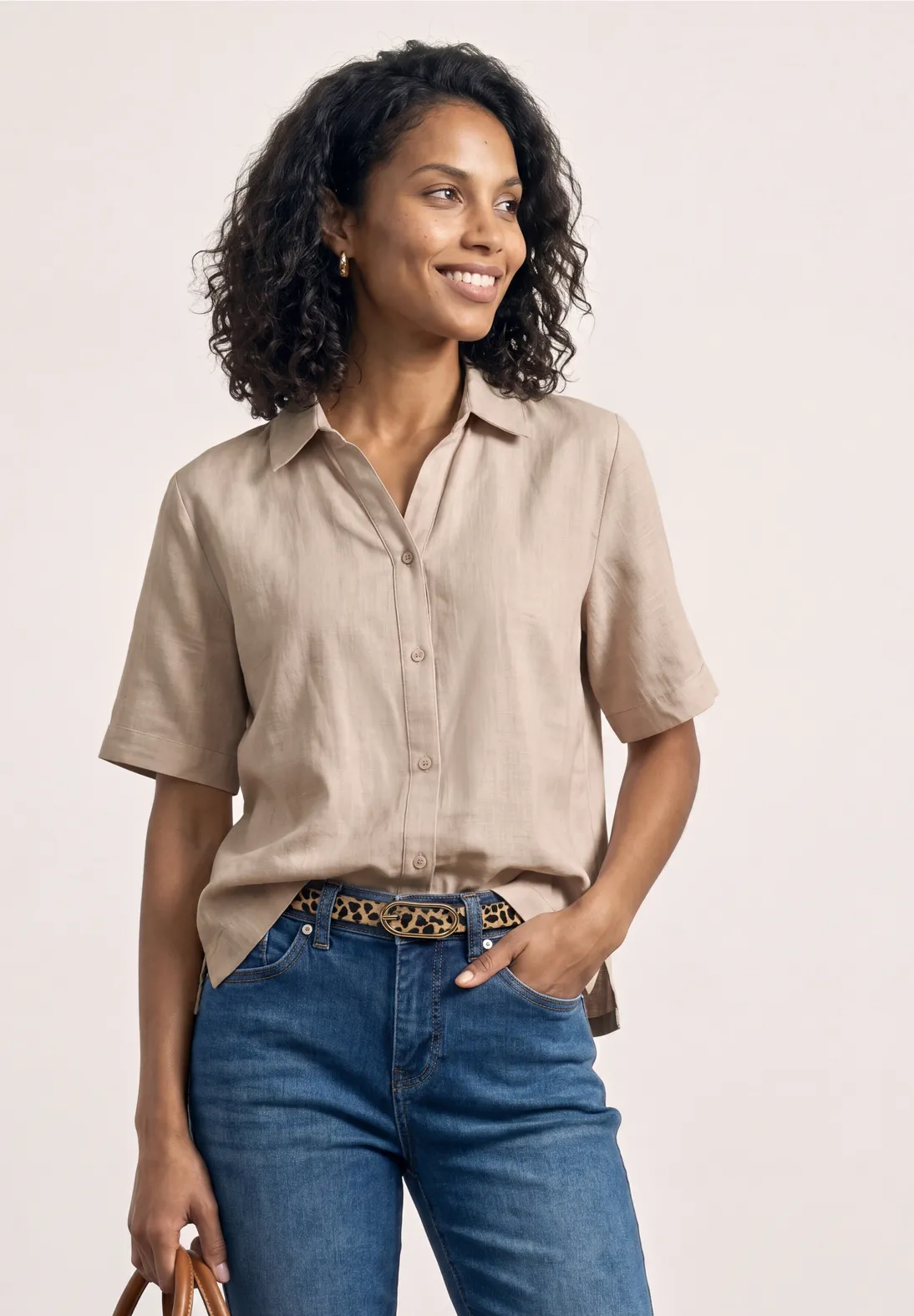 Street One Blouse - Clay Sand