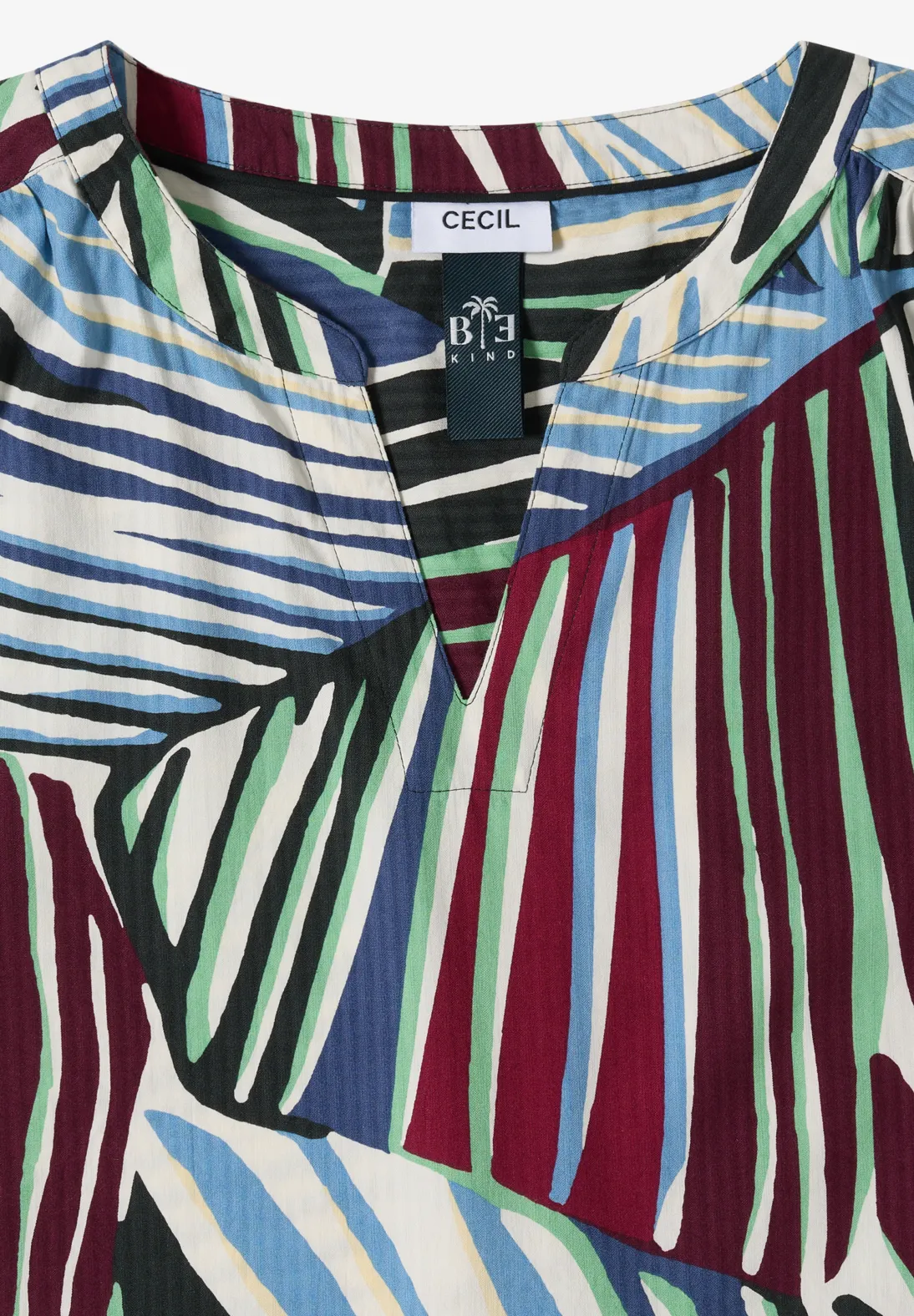 Cecil Seersucker Blouse - Palm Breeze Green