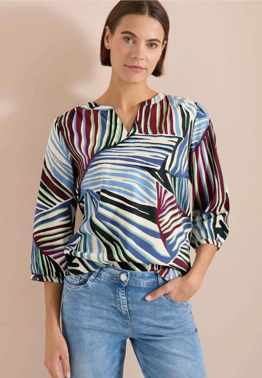 Cecil Seersucker Blouse - Palm Breeze Green
