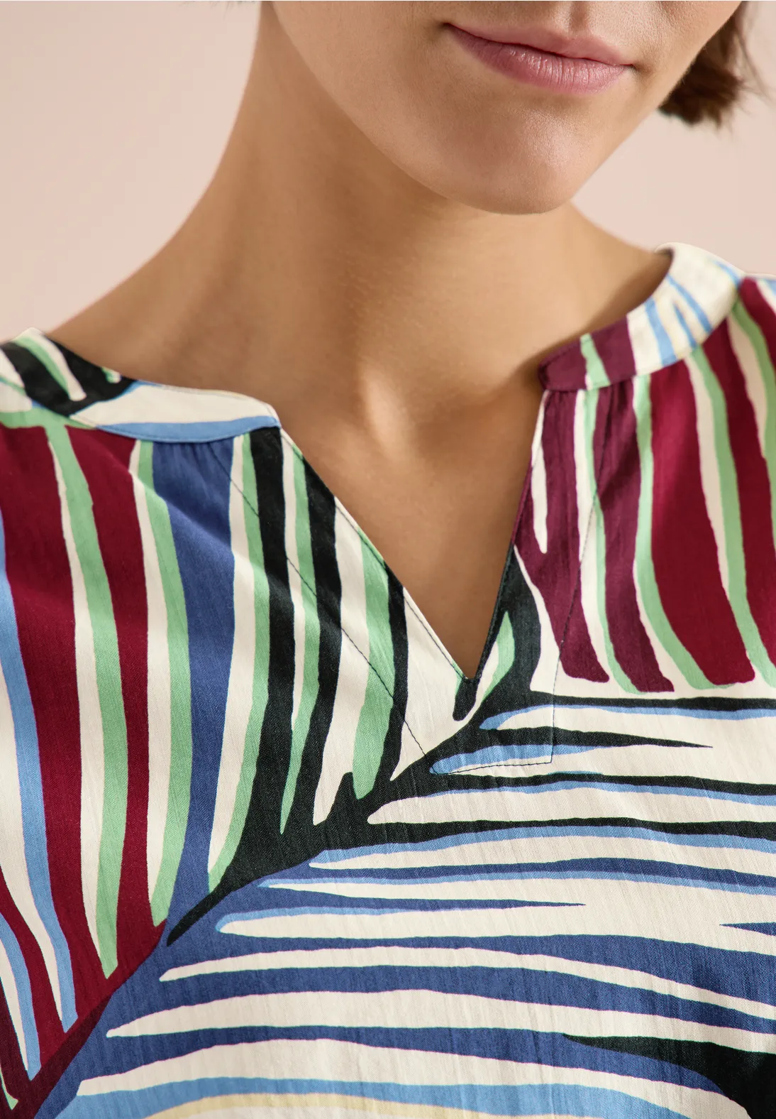Cecil Seersucker Blouse - Palm Breeze Green