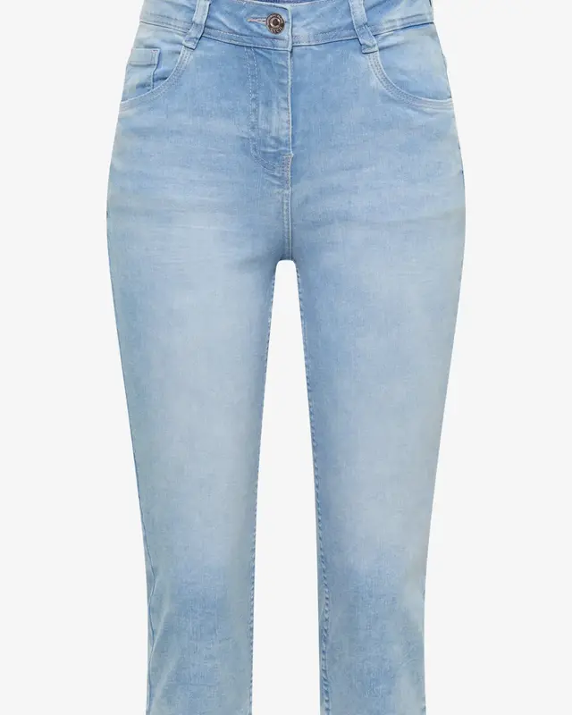Cecil Capri Jeans Toronto - Light Blue Random Bleached