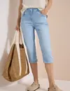 Cecil Capri Jeans Toronto - Light Blue Random Bleached