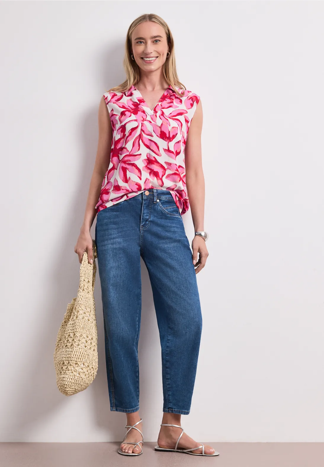 Street One Top with Print - Off White