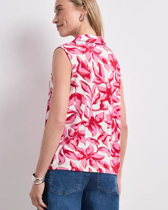 Street One Top with Print - Off White