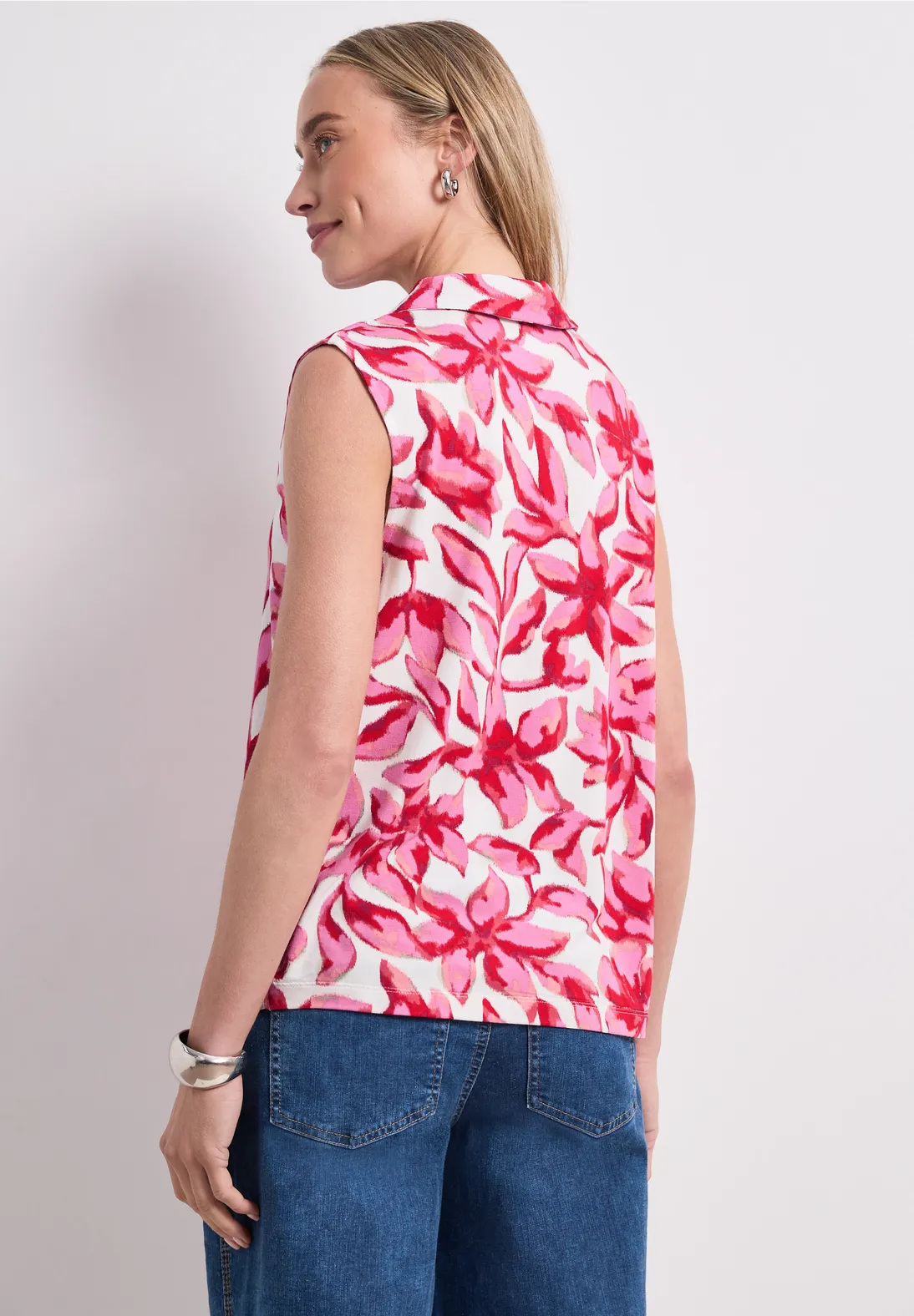 Street One Top met Print - Off White