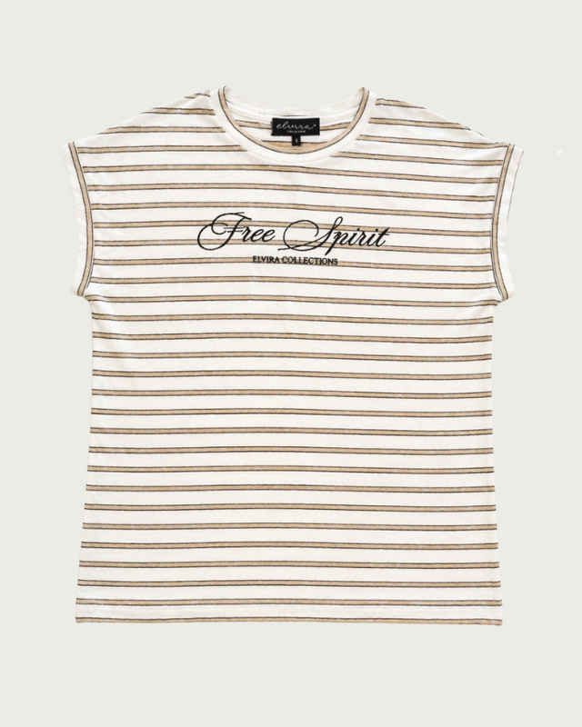 Elvira Collections Top Luna - Striped Creme