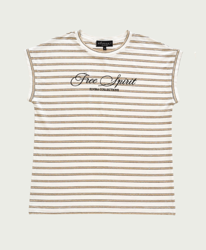 Elvira Collections Top Luna - Striped Creme