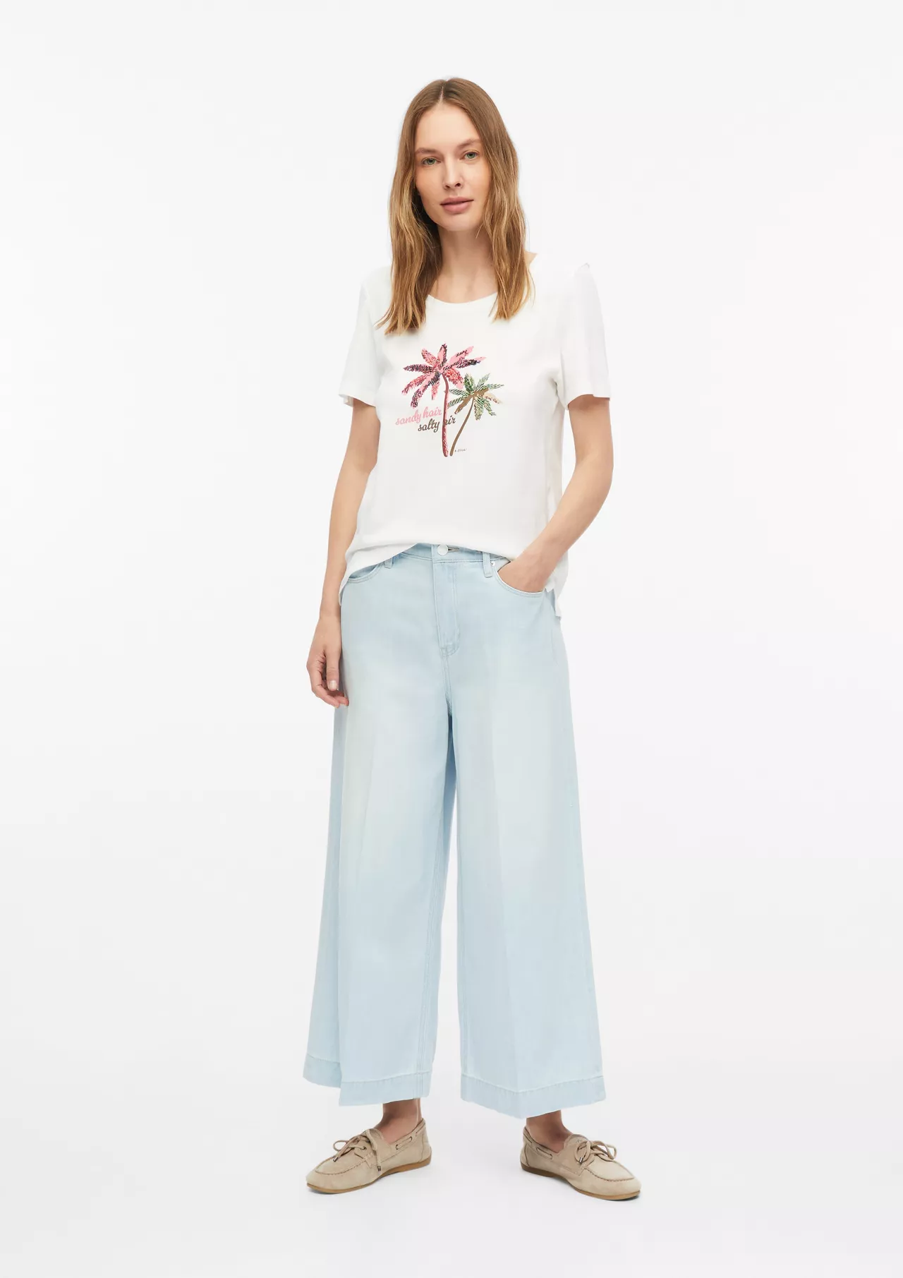 S. Oliver Frontprint T-Shirt - White