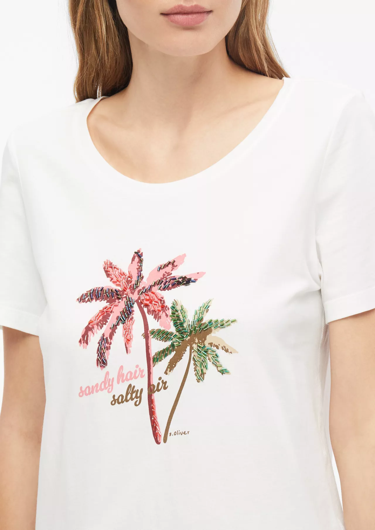 S. Oliver Frontprint T-Shirt - White
