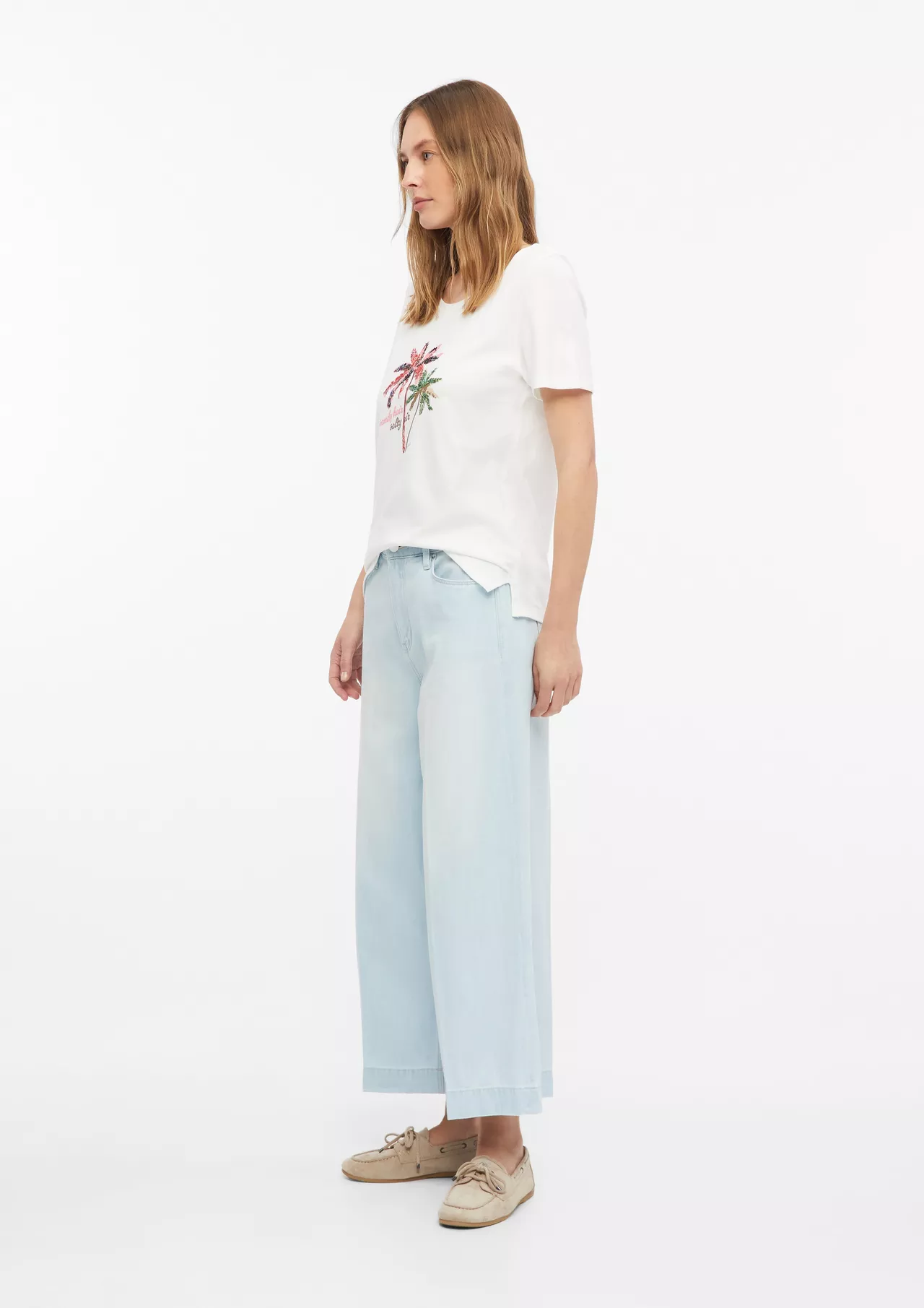 S. Oliver Frontprint T-Shirt - White