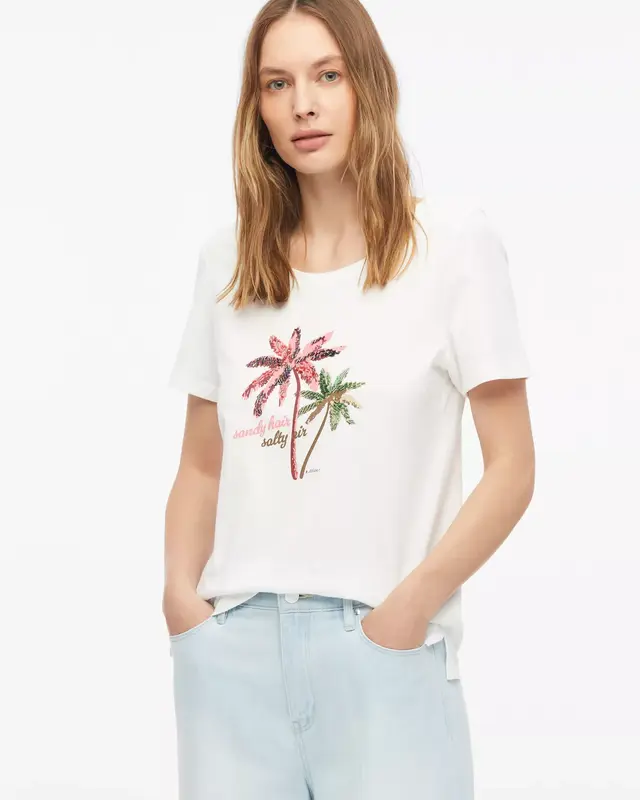 S. Oliver Frontprint T-Shirt - White