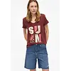 T-Shirt met Print - Bordeaux