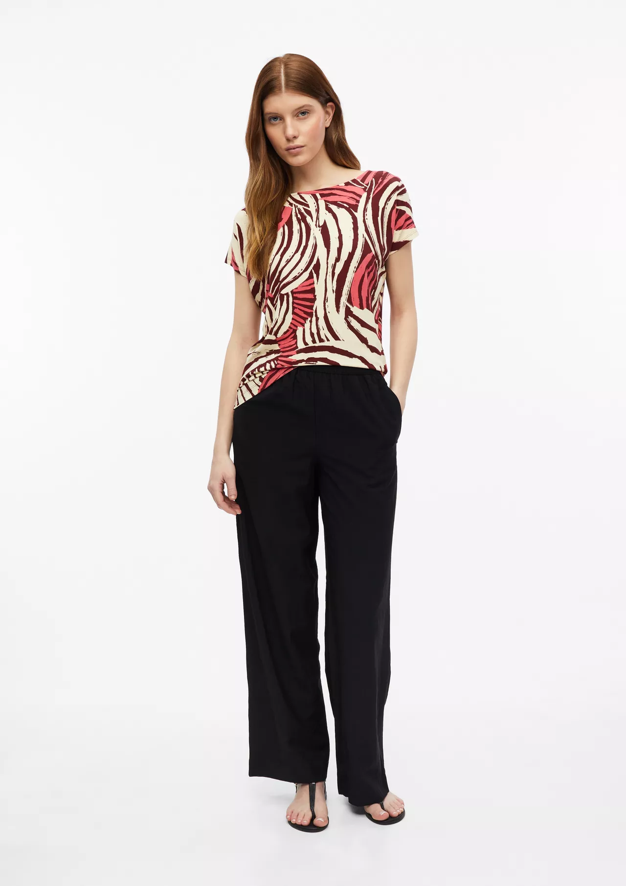 S. Oliver Jersey Print Shirt - Coral