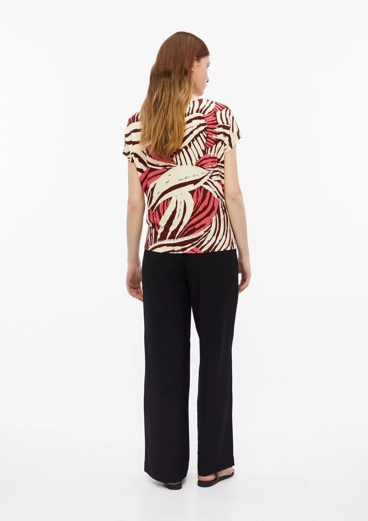 S. Oliver Jersey Print Shirt - Coral