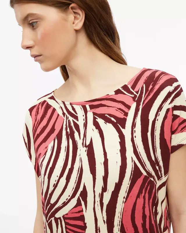 S. Oliver Jersey Print Shirt - Coral