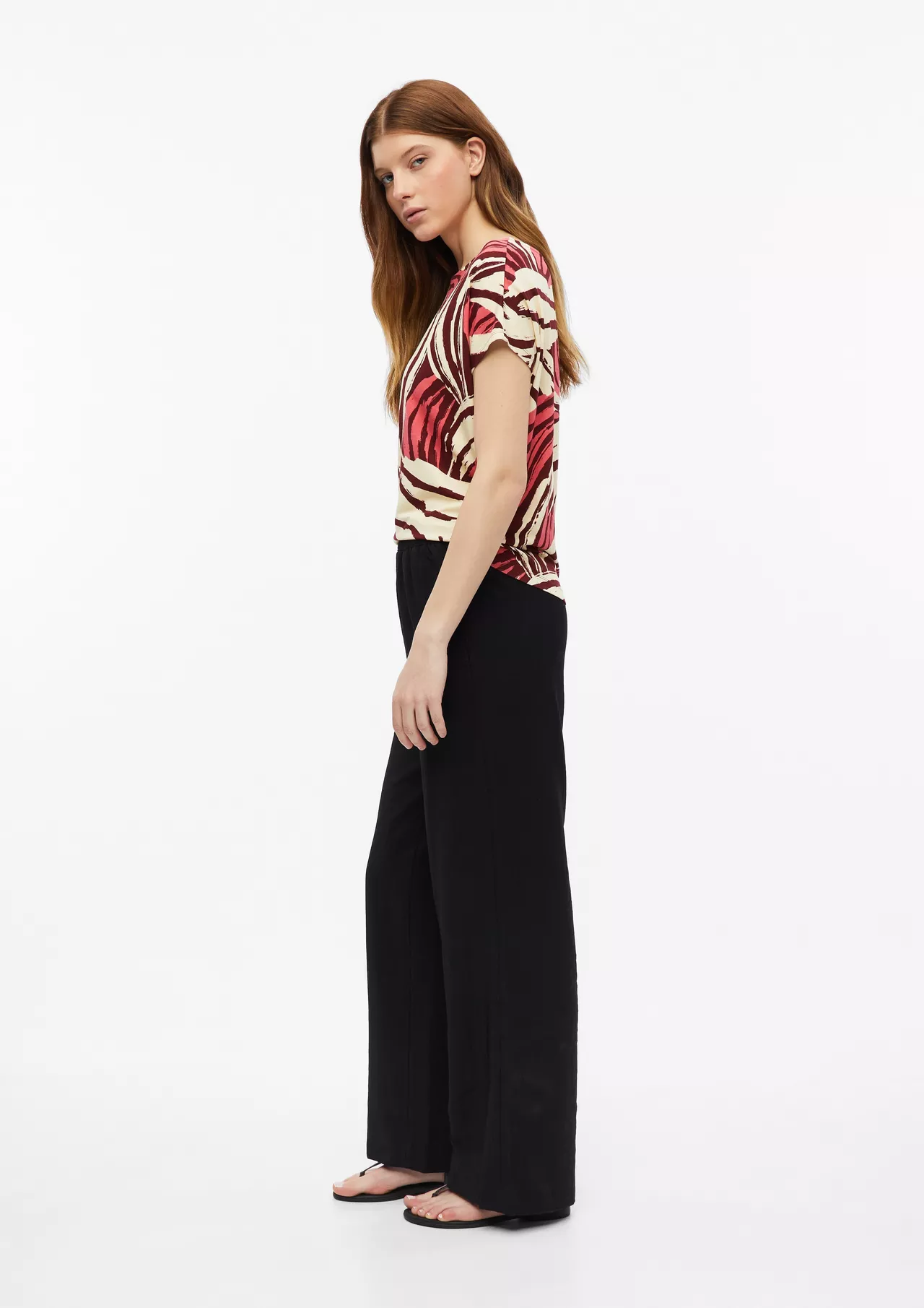 S. Oliver Jersey Print Shirt - Coral