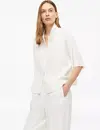 S. Oliver Leinenmix Bluse - White