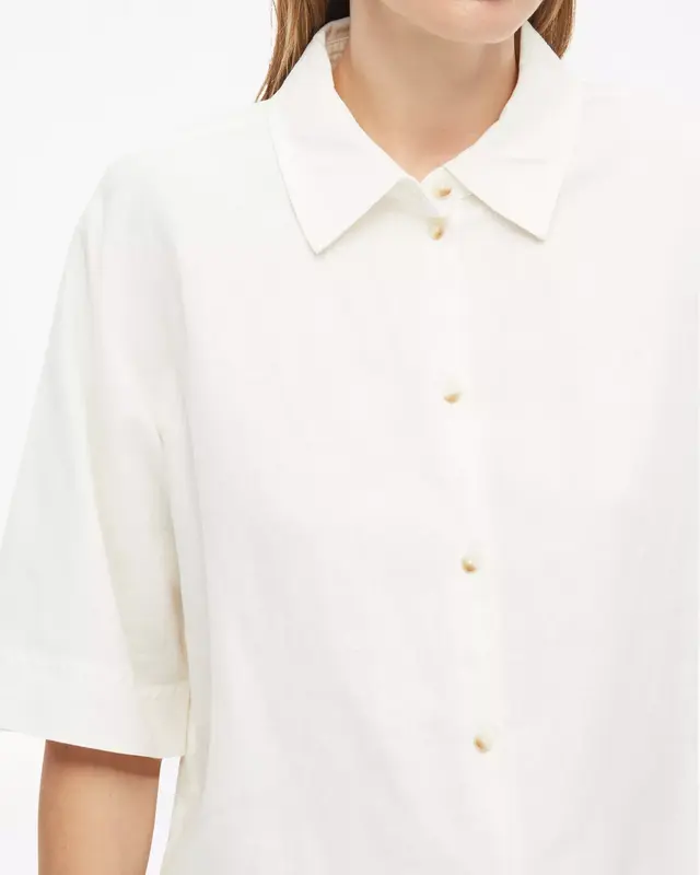 S. Oliver Linen Blend Blouse - White