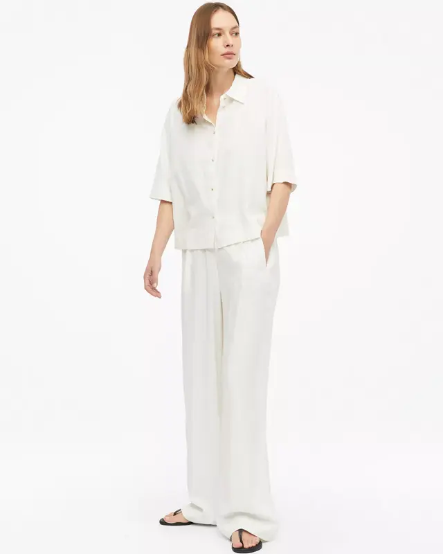 S. Oliver Linen Blend Blouse - White