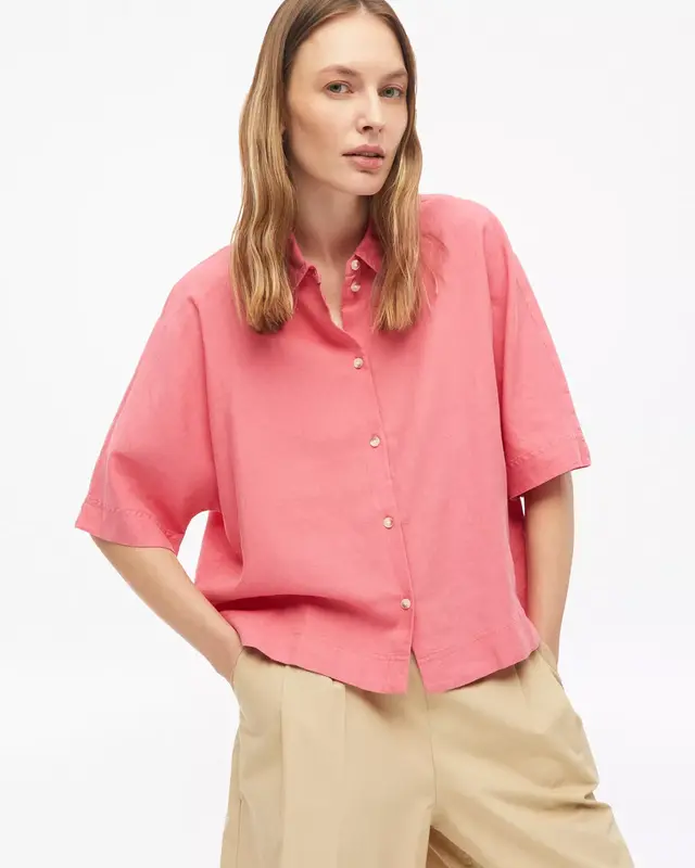 S. Oliver Linnenmix Blouse - Pink