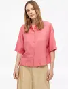 S. Oliver Leinenmix Bluse - Pink