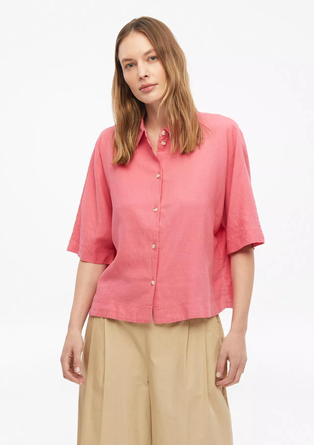 S. Oliver Linen Blend Blouse - Pink