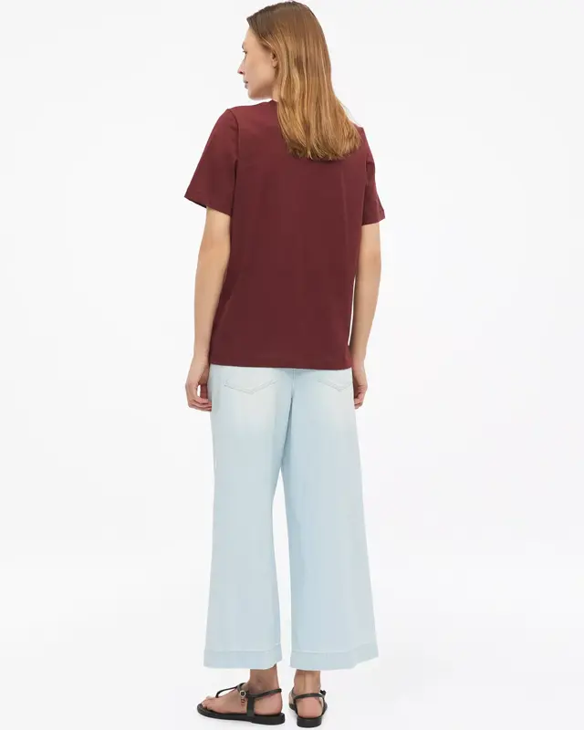 S. Oliver T-Shirt with Print - Bordeaux