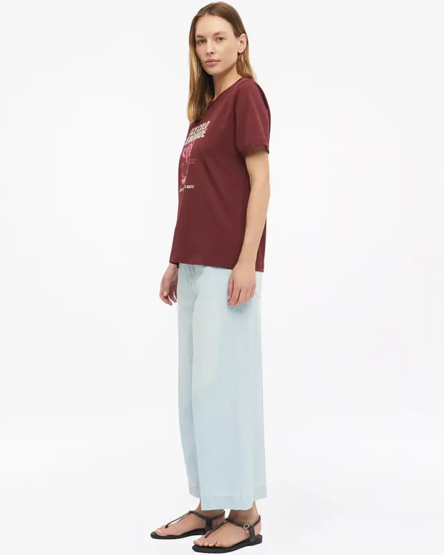 S. Oliver T-Shirt mit Print - Bordeaux