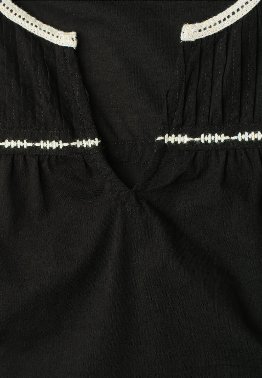 Street One Studio Bloustop met Borduursel - Black
