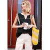Blousetop with Embroidery - Black