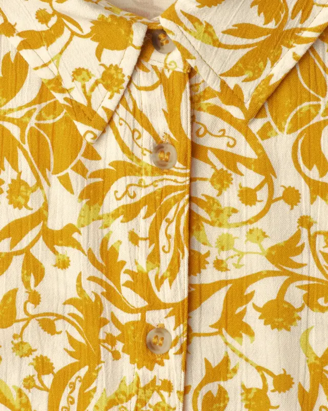 Street One Studio Top met Kraag - Earthy Yellow