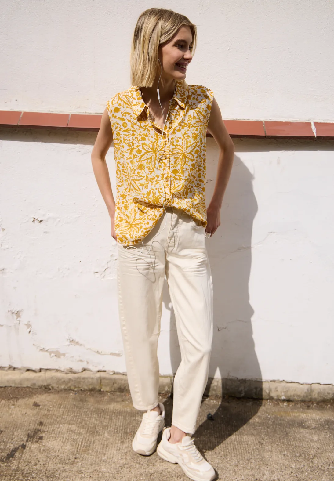 Street One Studio Top met Kraag - Earthy Yellow