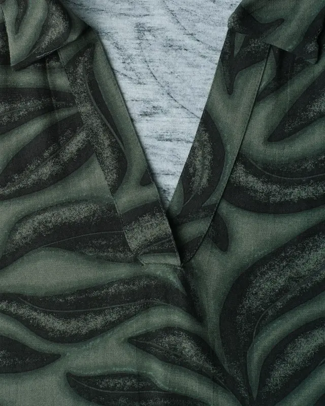 Street One Top met Print - Deep Bound Green