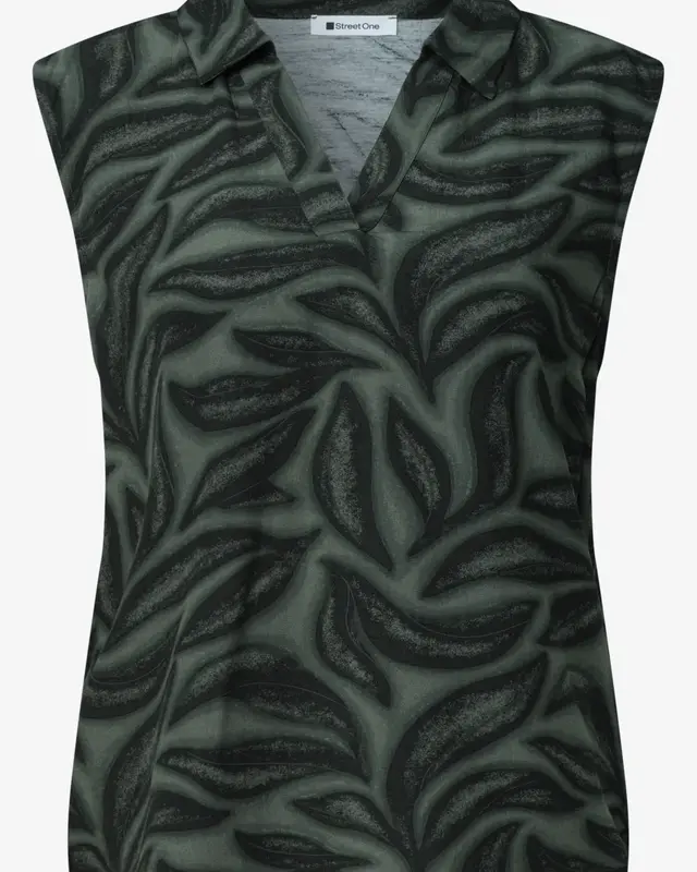 Street One Top met Print - Deep Bound Green