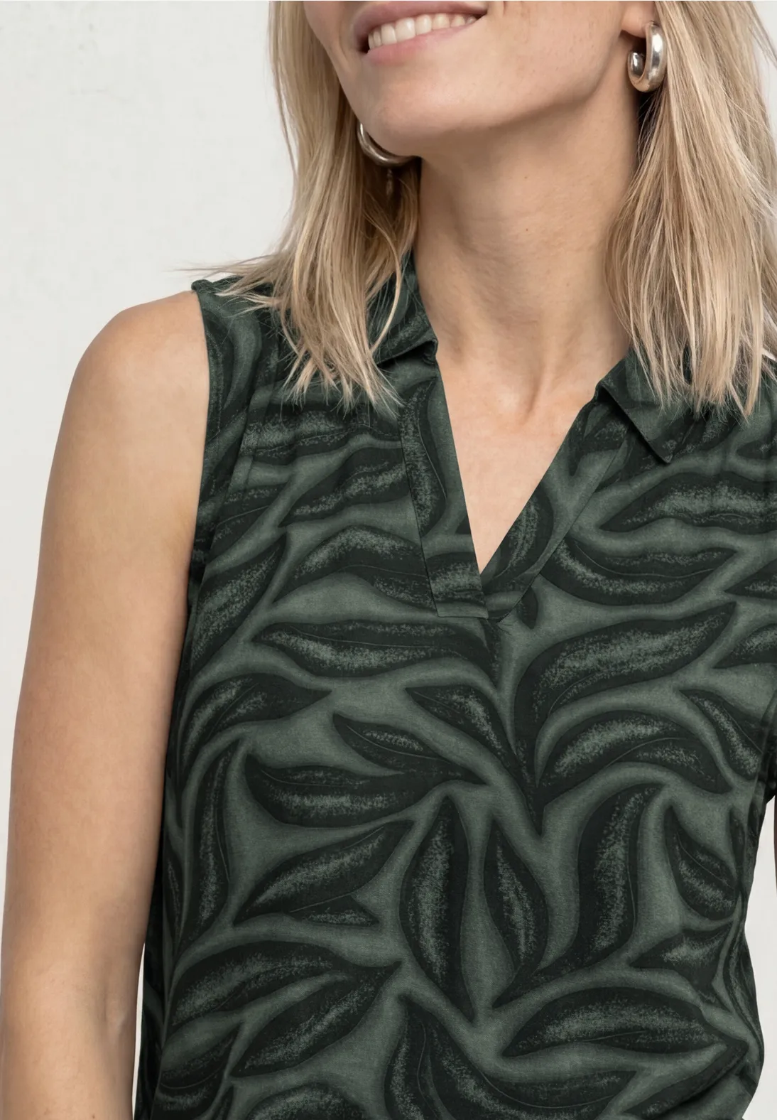 Street One Top mit Print - Deep Bound Green